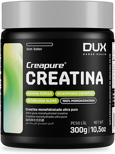 Creatina Monohidratada 100% Creapure Sem Sabor Pote 300g - Suplementação Academia, Ganho...